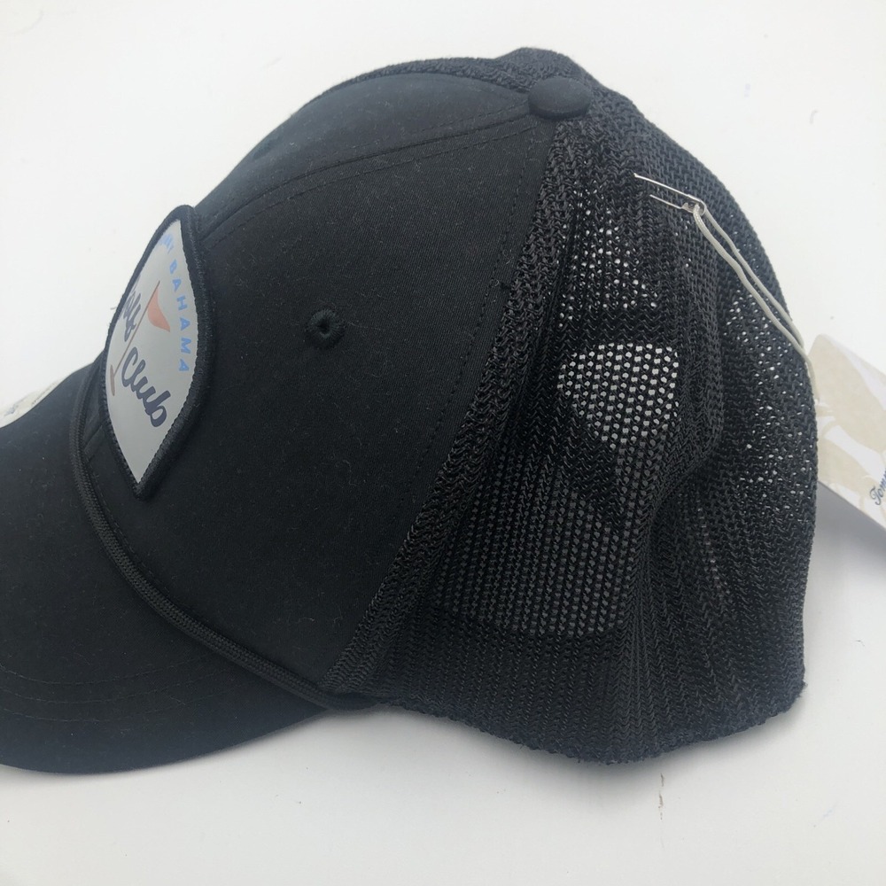 NWT Tommy Bahama Golf Cap Snap Back Adjustable Black Vented Golfing Front Patch - Picture 7 of 16